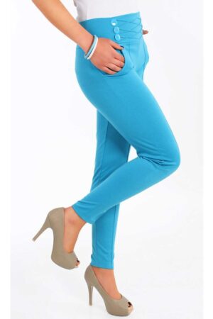 Elegantne hlače - Cyan