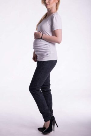 Nosečniška majica – Kratek rokav - Bela