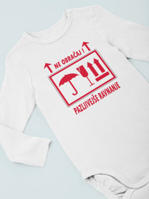 Smešen bodi in majica za otroke - Pazljivejše ravnanje