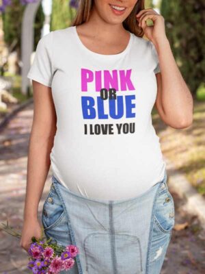 Smešna majica za nosečnice - Pink or Blue