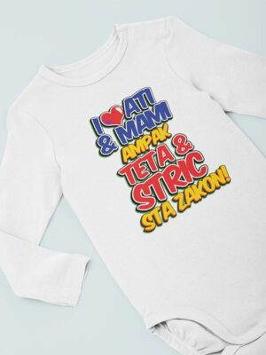 Smešen bodi in majica za otroke - Teta in stric