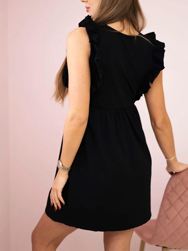 crna-elegantna-tunika-z-volancki-1 Črna elegantna tunika z volančki